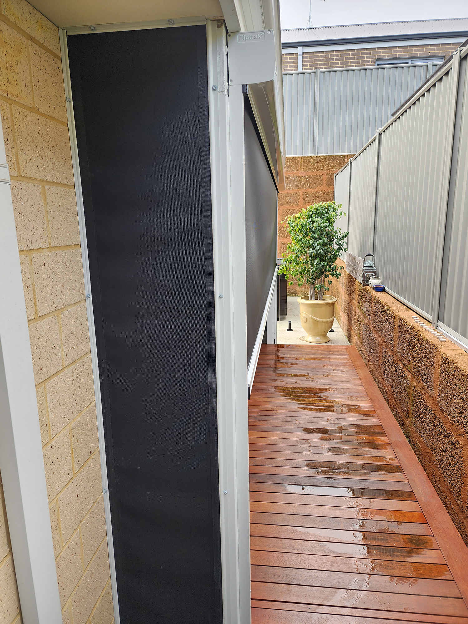 Roof to Fence Blinds in Perth